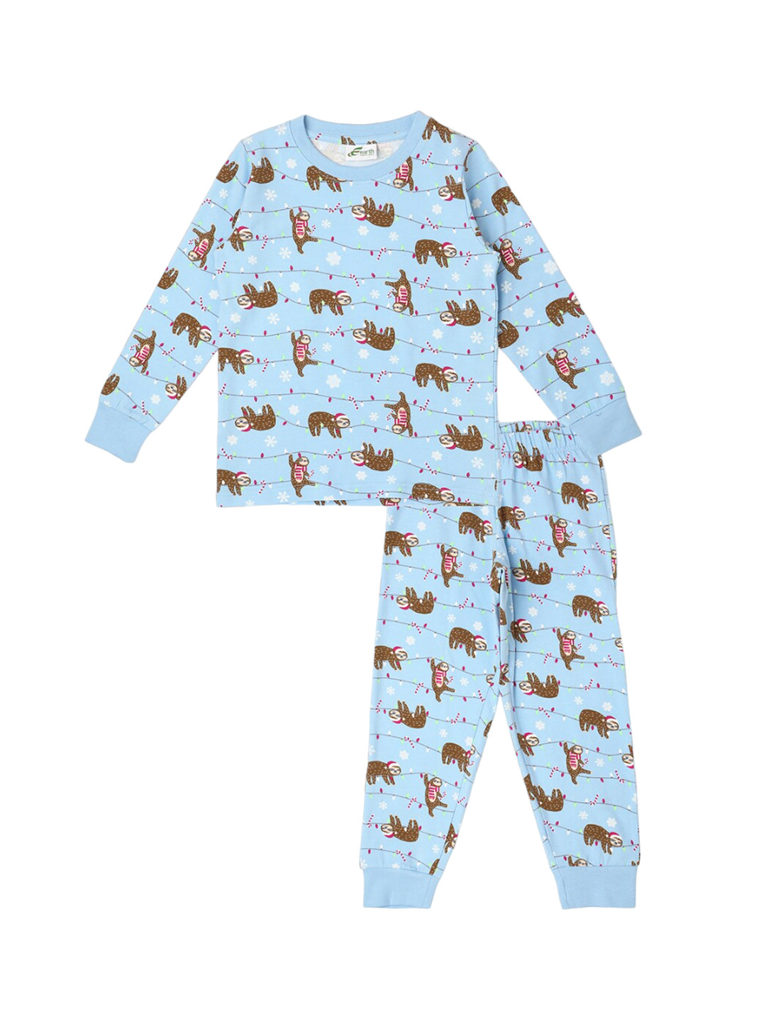 earth conscious Boys Graphic Printed Pure Cotton Night suit