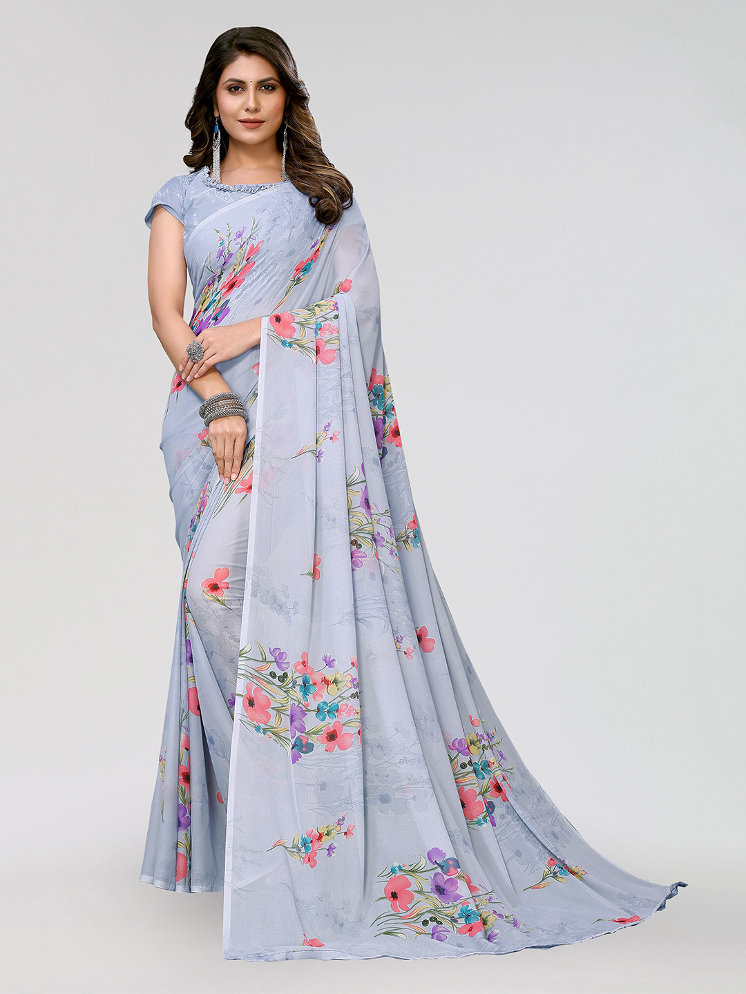 KALINI Floral Printed Saree