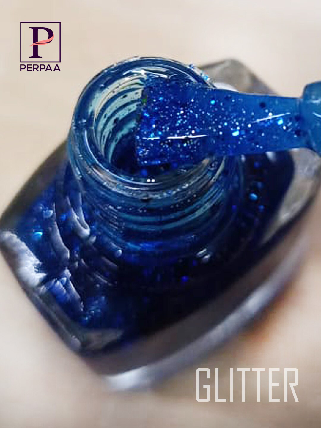 PERPAA Broken Diamond Glitter Light Reflective UV Gel Nail Enamel 5 ml - Turquoise 93