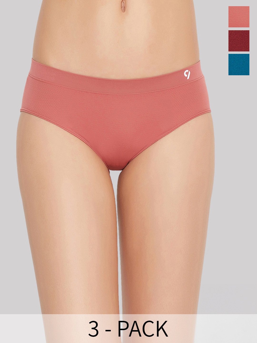 C9 AIRWEAR Pack of 3 Mid-Rise Seamless Bikini Briefs M1118_Pack18