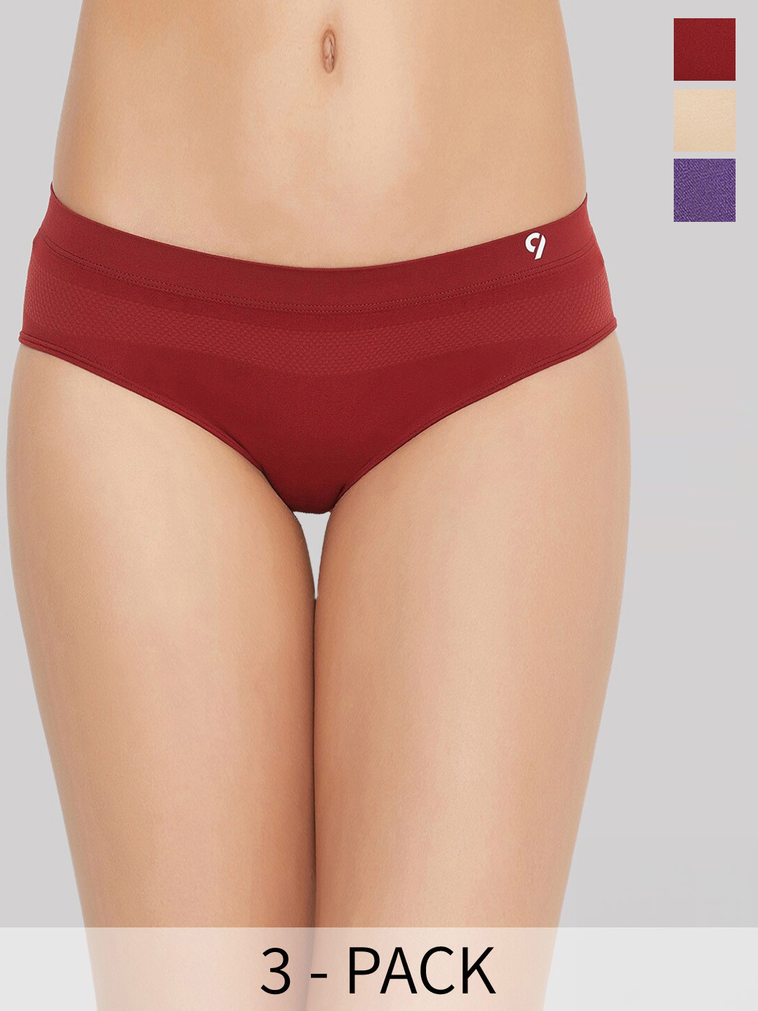 C9 AIRWEAR Pack Of 3 Mid-Rise Seamless Bikini Briefs M1119_Pack17