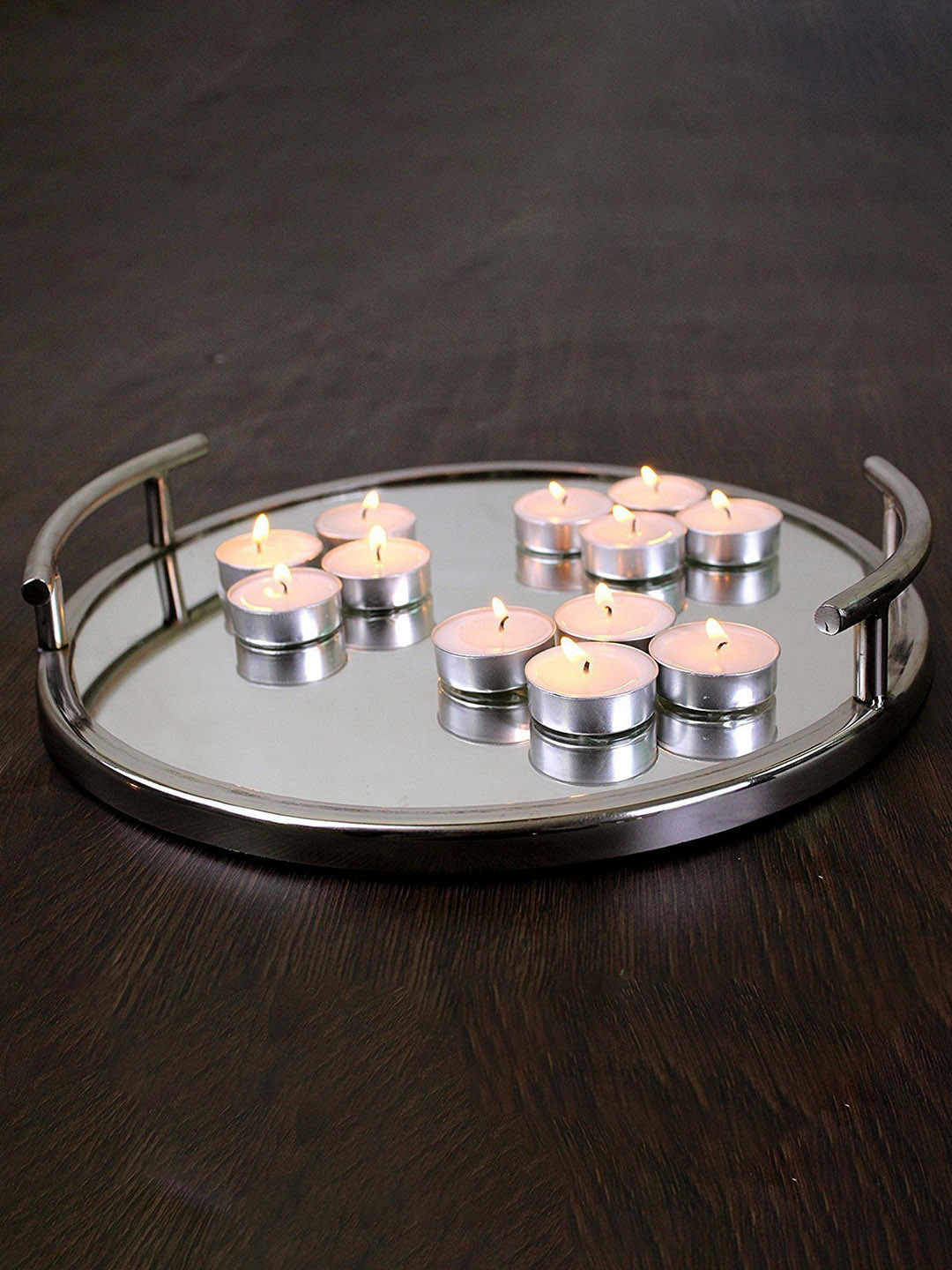 eCraftIndia 50Pcs Smokeless 1 Wick Solid Round Regular Tea Light Candles