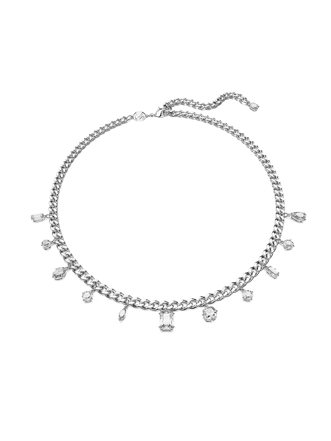 SWAROVSKI Rhodium-Plated Mixed Cuts Imber Necklace