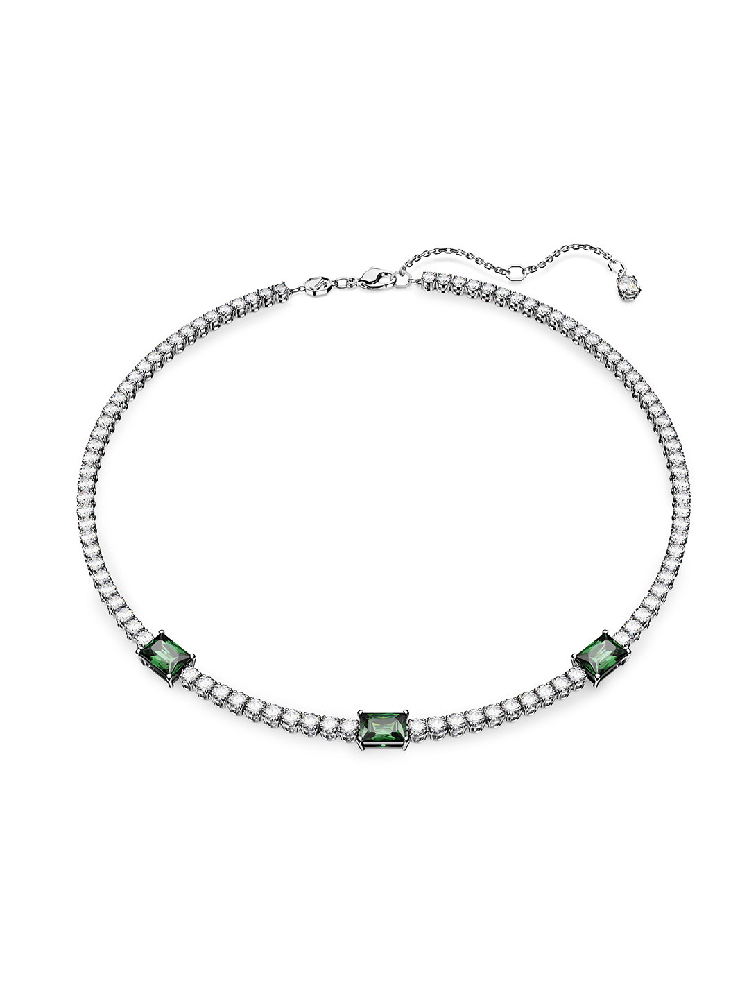 SWAROVSKI Matrix Tennis Rhodium-Plated Crystals-Studded Necklace