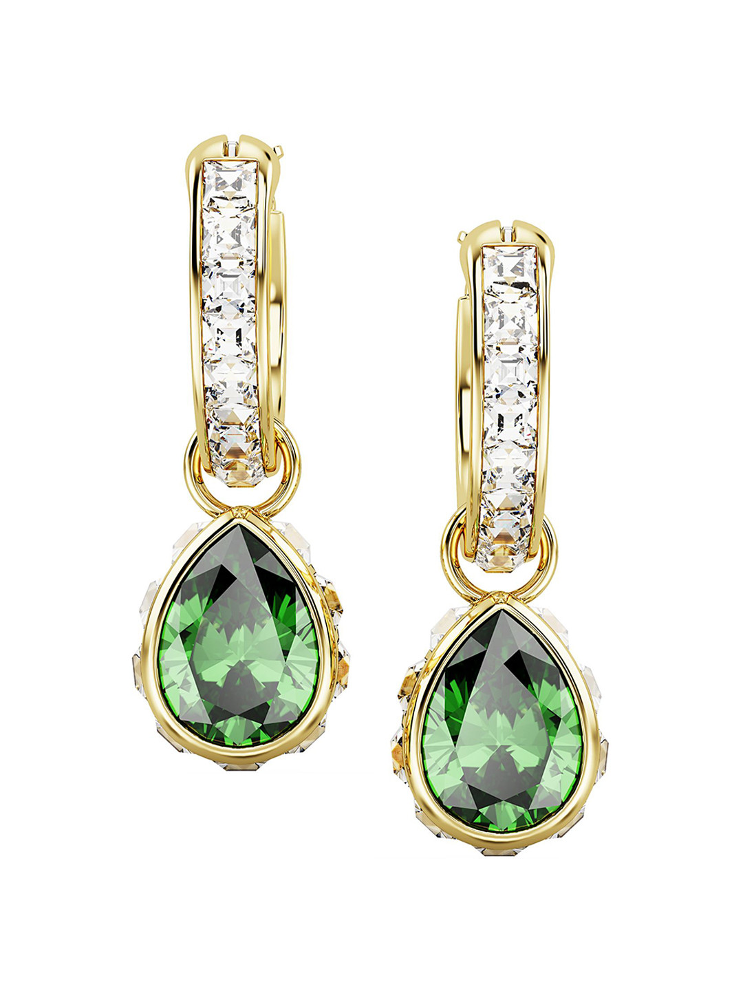 SWAROVSKI Green Contemporary Drop Earrings