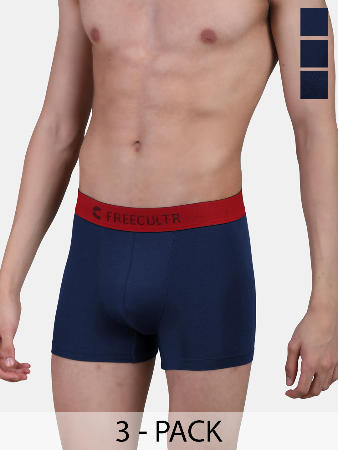 FREECULTR Pack of 3 Anti Bacterial Micro Modal Airsoft Trunks