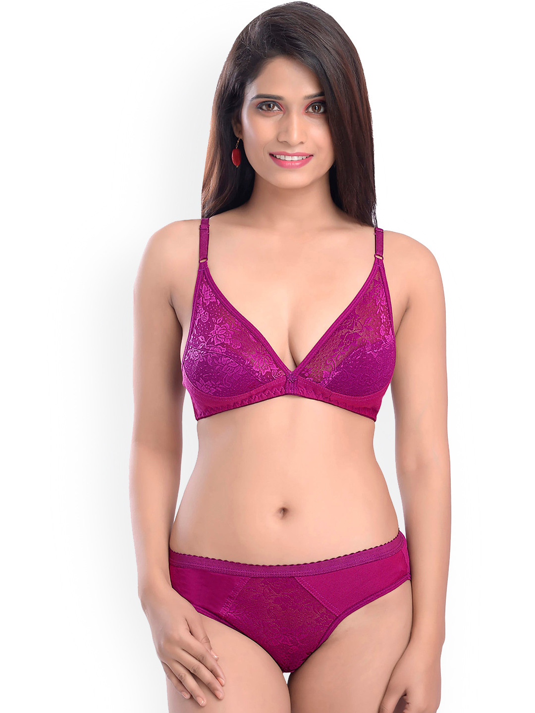 PIBU Self Designed Lingerie Set PE_Safal set_Pink_30