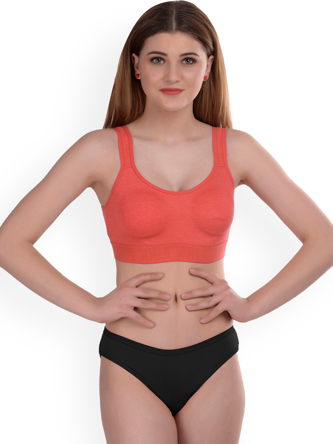 AROUSY Non-Wired Lingerie Set-Q_Gayla set_Orange_30