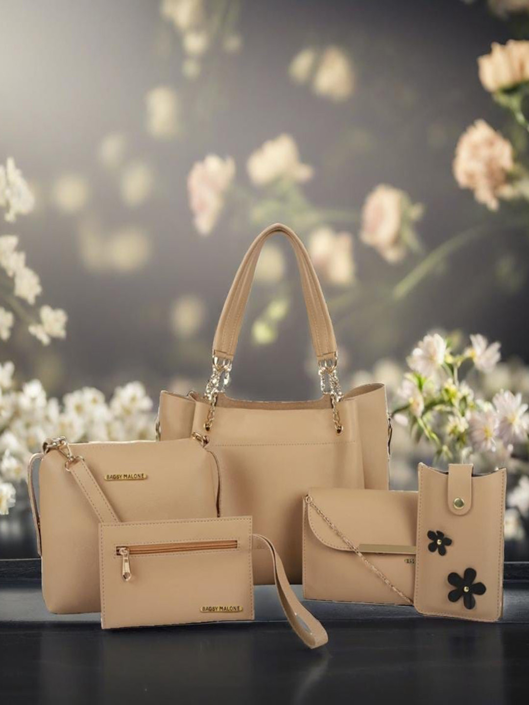 Bagsy Malone Set Of 5 Structured Shoulder Bags