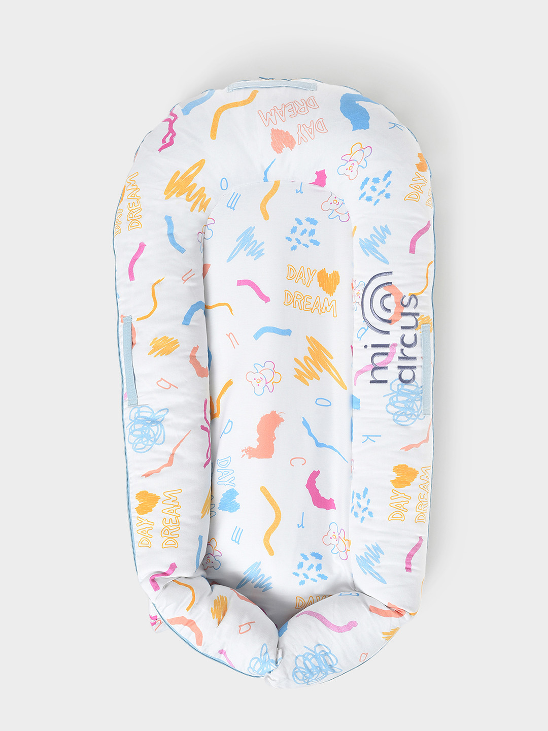 MiArcus Printed Soft and Cozy Baby's Comfortable Sleep Nestopad - White,82x46 cm