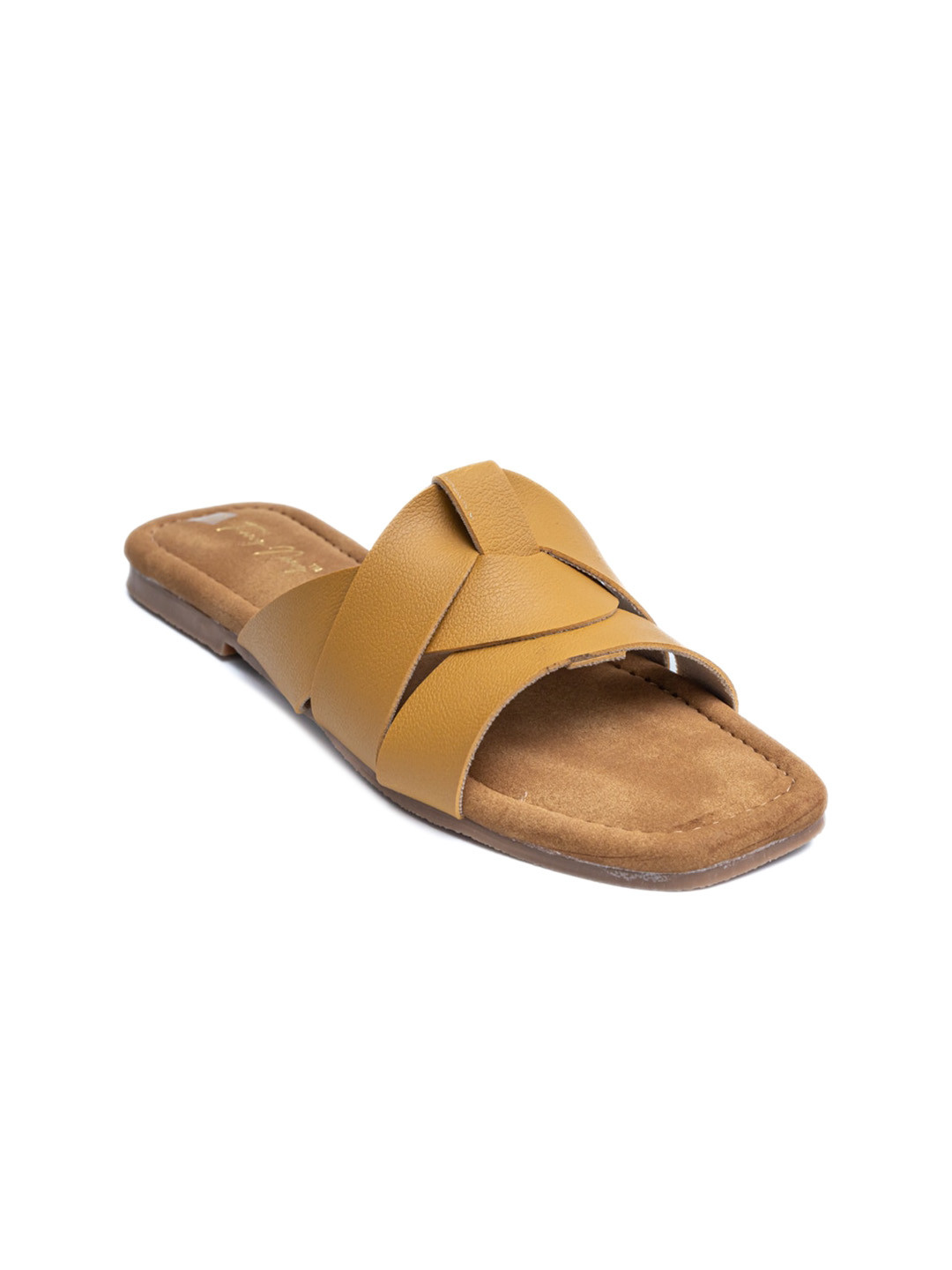 Dapper Feet-Fancy Nancy Criss Cross Strap Open Toe Flats