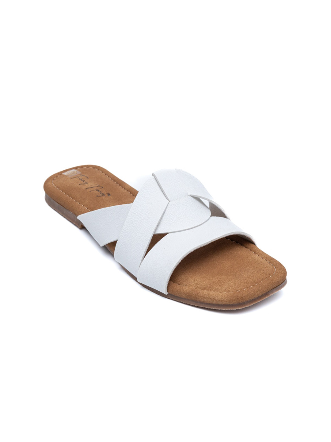 Dapper Feet-Fancy Nancy Criss Cross Strap Open Toe Flats