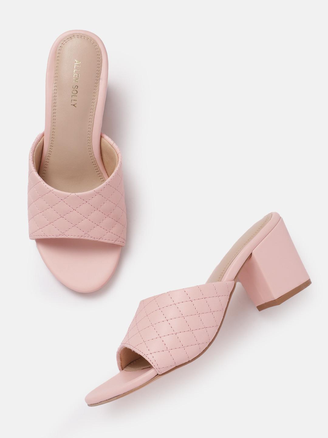Allen Solly Quilted Block Heeled Sandals