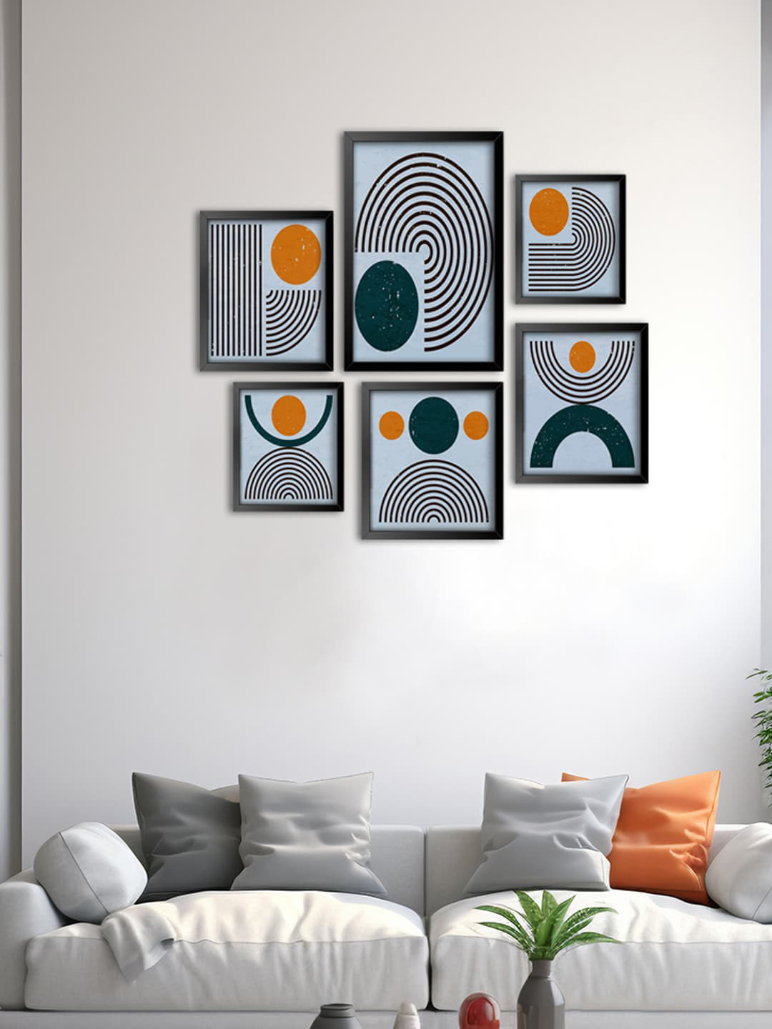 999Store Canvas Set of 6 Wall Rectangle Paintings Wall Art