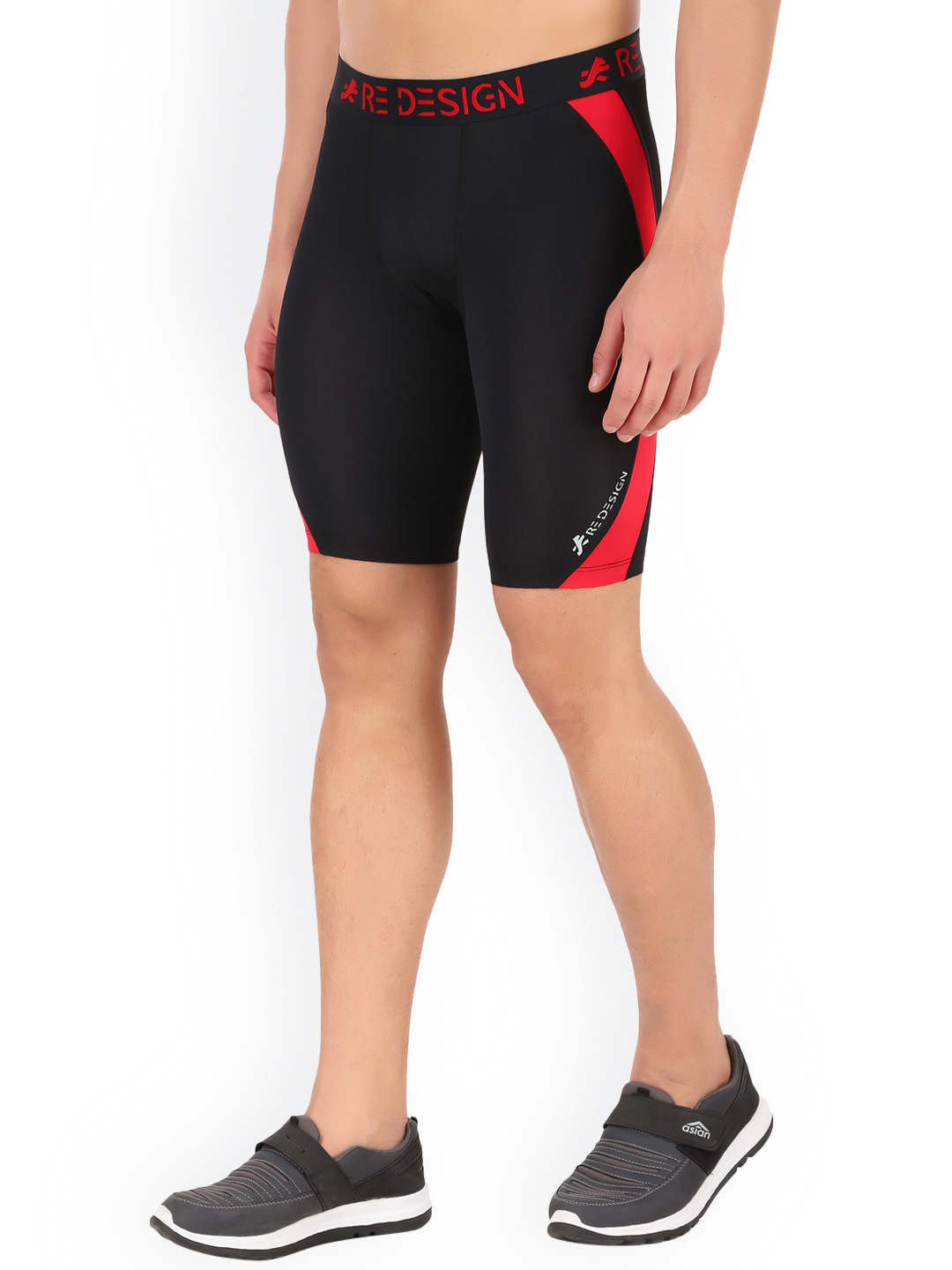 REDESIGN Men Rapid-Dry Skinny Fit Running Sports Shorts