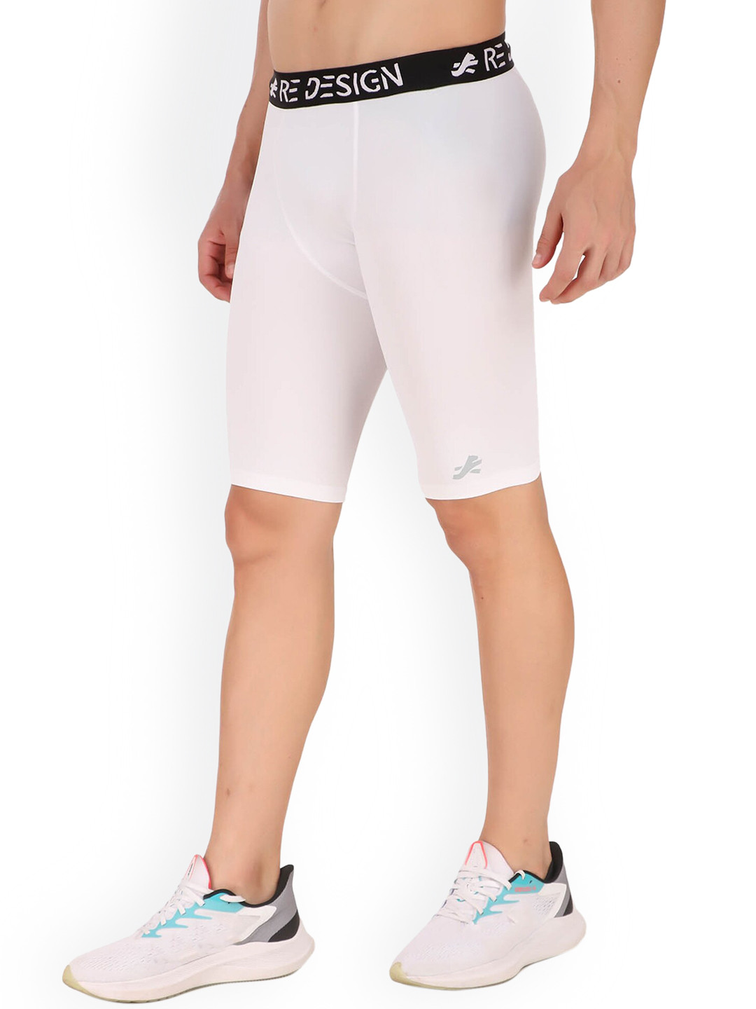 REDESIGN White Skinny Fit Rapid Dry Sports Shorts