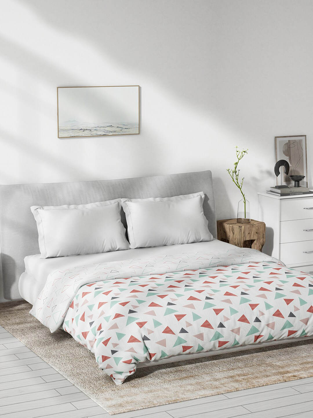 DDecor Live Beautiful Red Printed Cotton Mild Winter 180GSM Reversible Double Bed Dohar