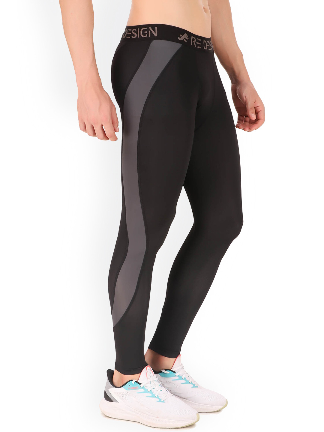 REDESIGN Men Ankle-Length Rapid-Dry Sports Tights