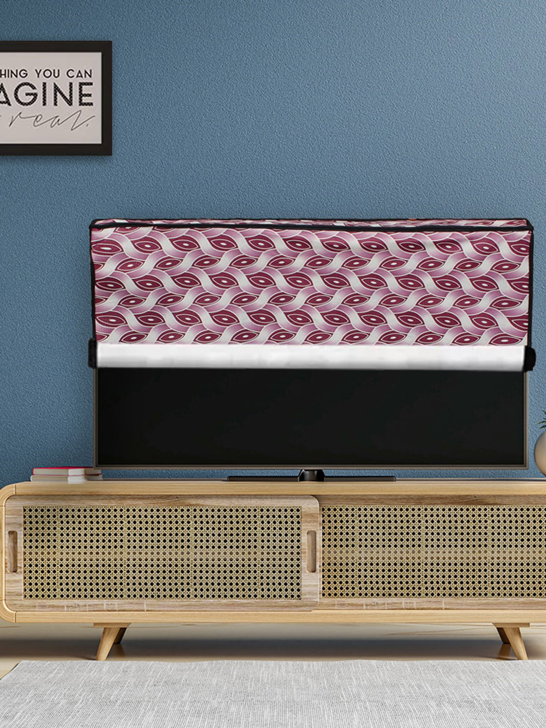 DREAM CARE Purple Transparent & Printed Waterproof  LED TV Protector  - 43 Inch