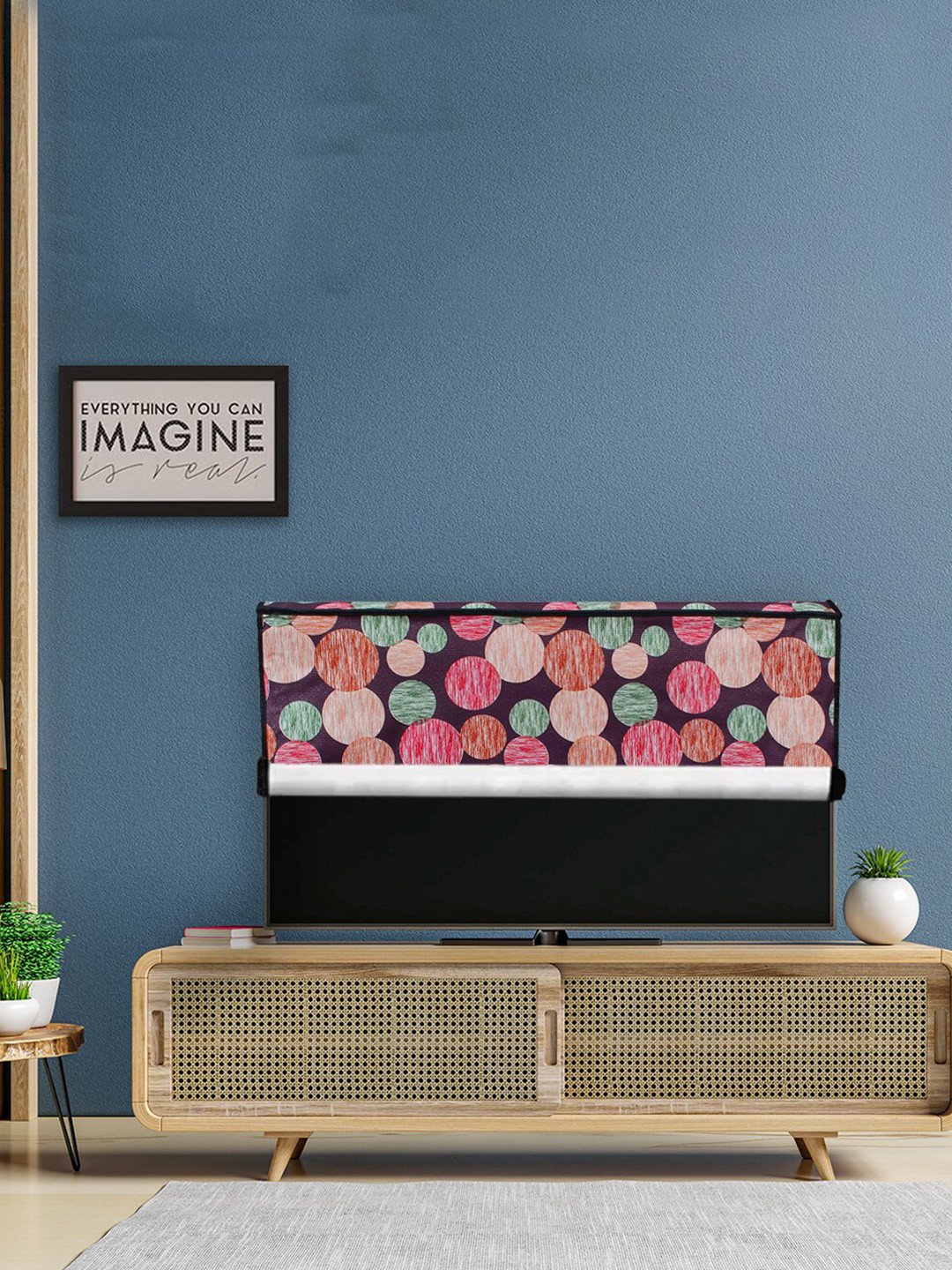 DREAM CARE Purple Transparent & Printed Waterproof  LED TV Protector  - 55 Inch