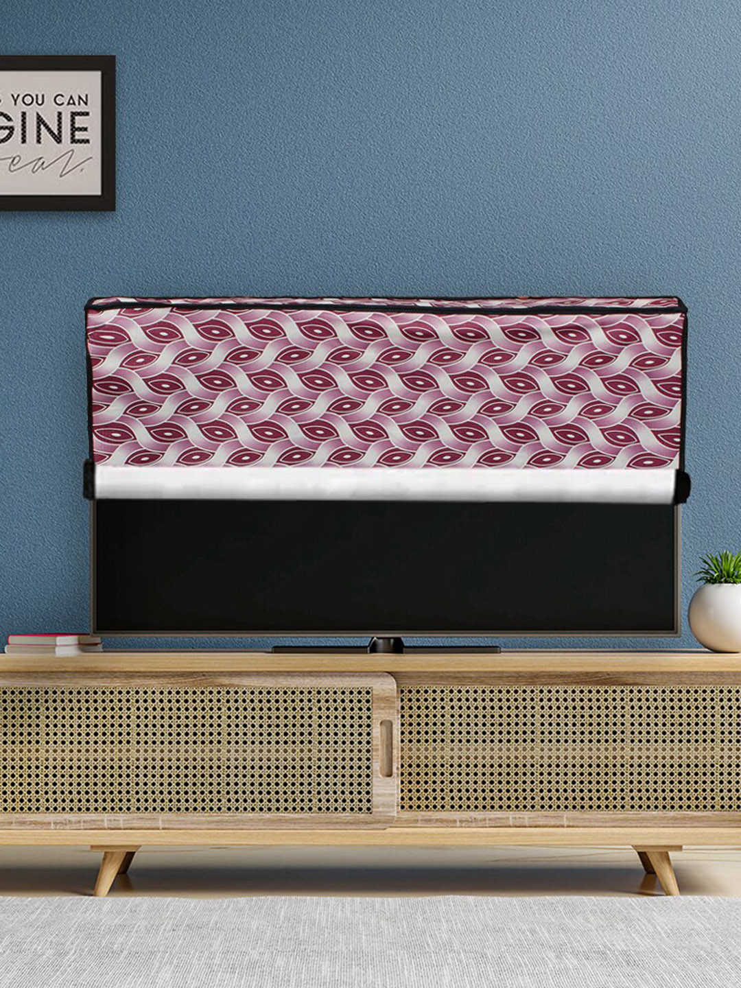 DREAM CARE White & Pink Transparent & Printed Waterproof  LED TV Protector  - 42 Inch