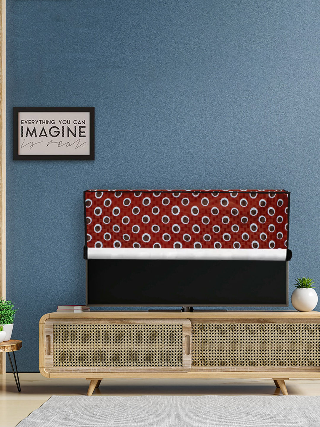 DREAM CARE Brown & White Printed PVC Waterproof LED TV Cover 40 Inch