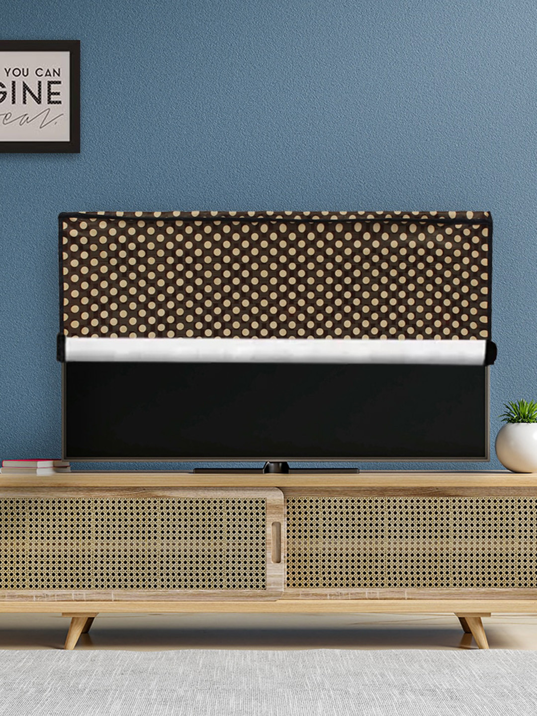 DREAM CARE Transparent & Printed Flap - 43 Inch LED TV Cover, Waterproof LED TV Protector