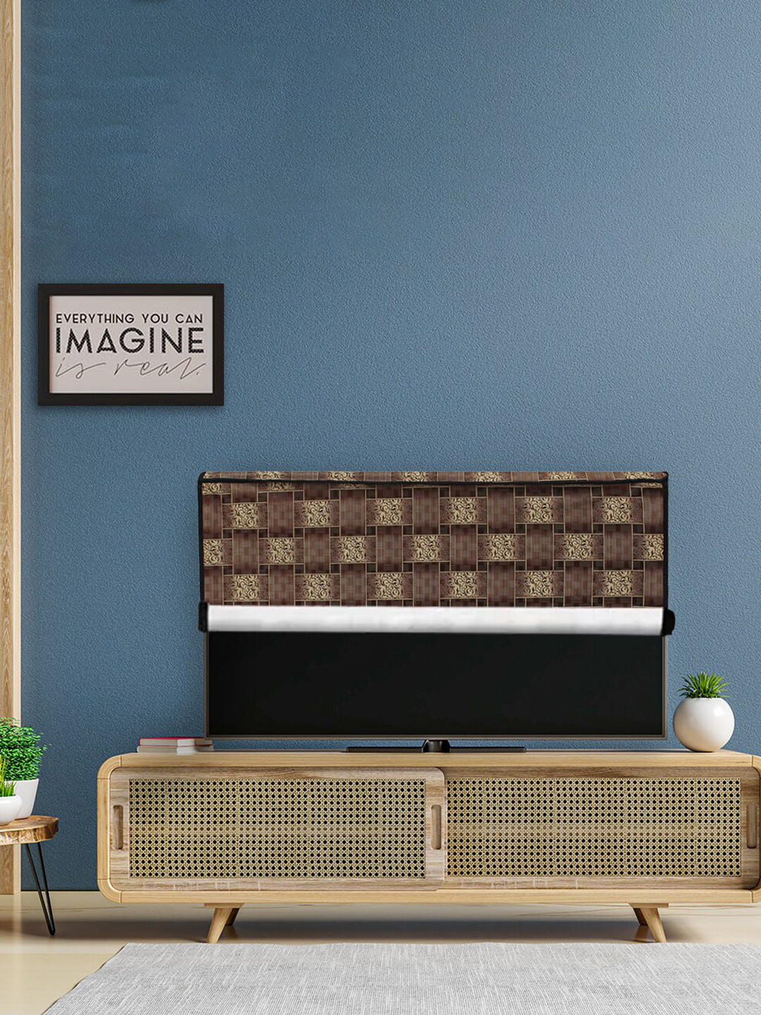 DREAM CARE Brown Transparent & Printed Waterproof  LED TV Protector  - 43 Inch
