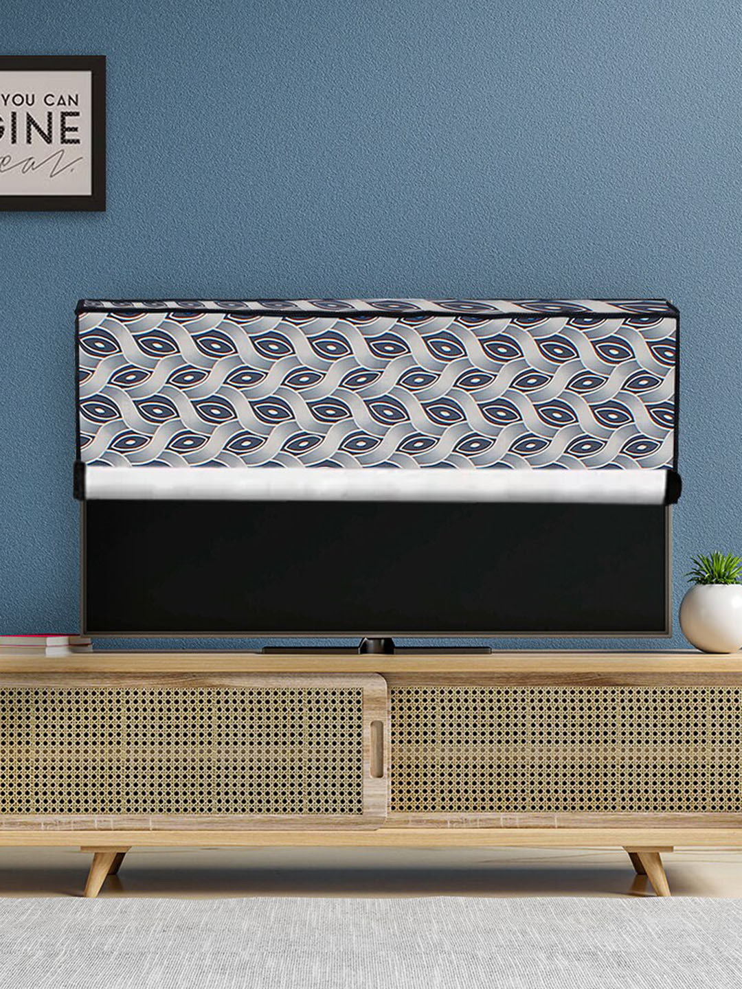 DREAM CARE Black & Grey Printed Waterproof LED TV Cover - 42 Inch