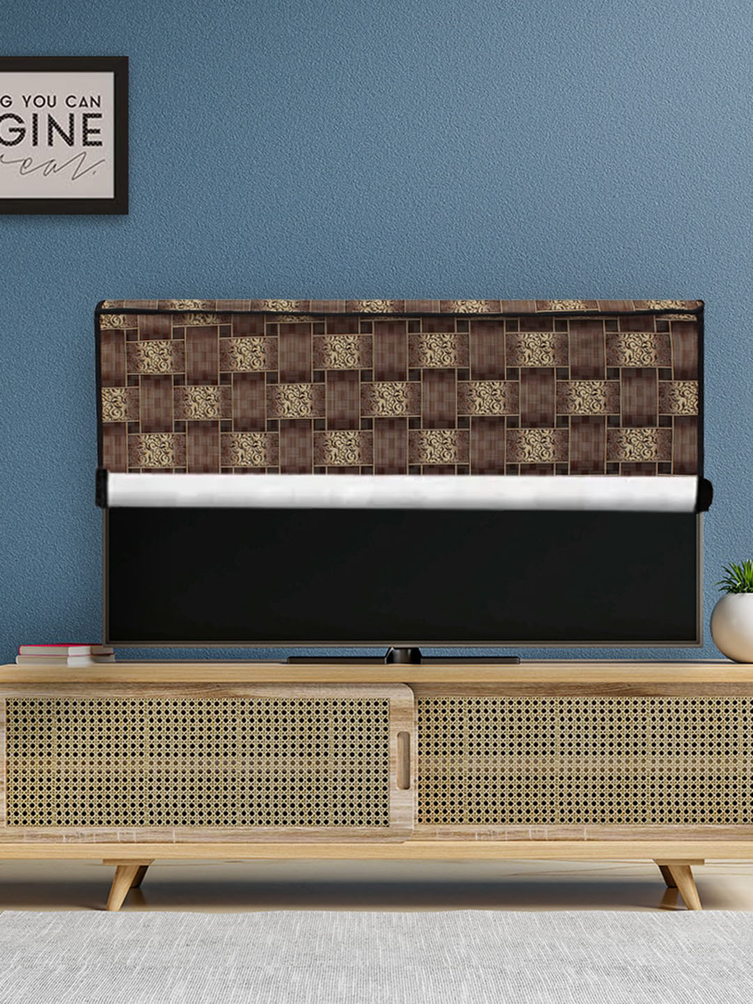 DREAM CARE Brown Transparent & Printed Waterproof  LED TV Protector  - 40 Inch