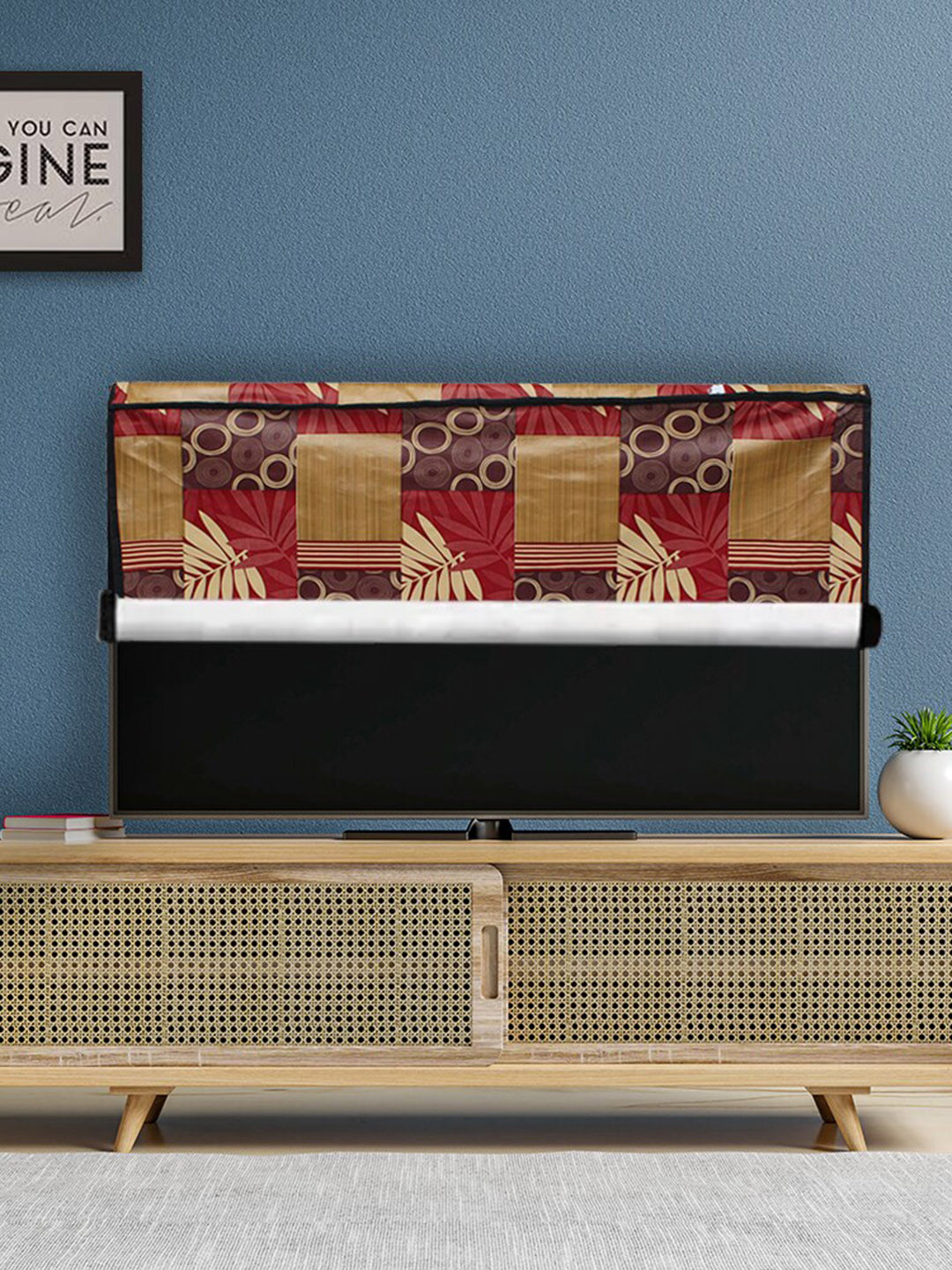 DREAM CARE Transparent & Printed Flap - 24 Inch LED TV Cover, Waterproof LED TV Protector