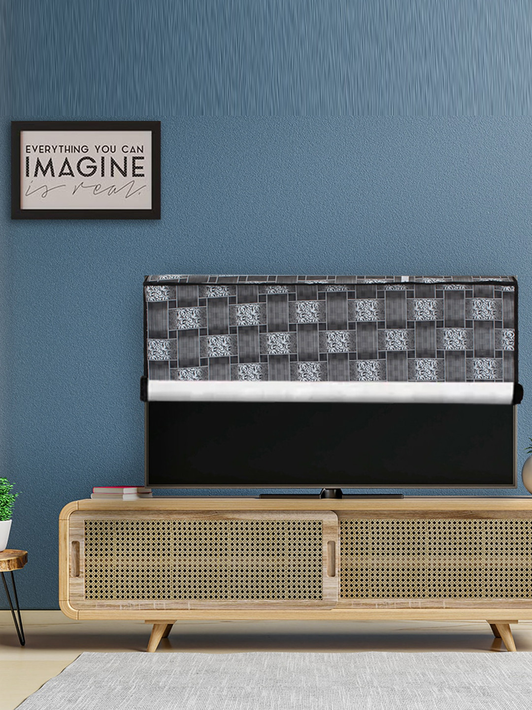 DREAM CARE Grey Printed Waterproof 49 Inch LED TV Cover 49 Inch