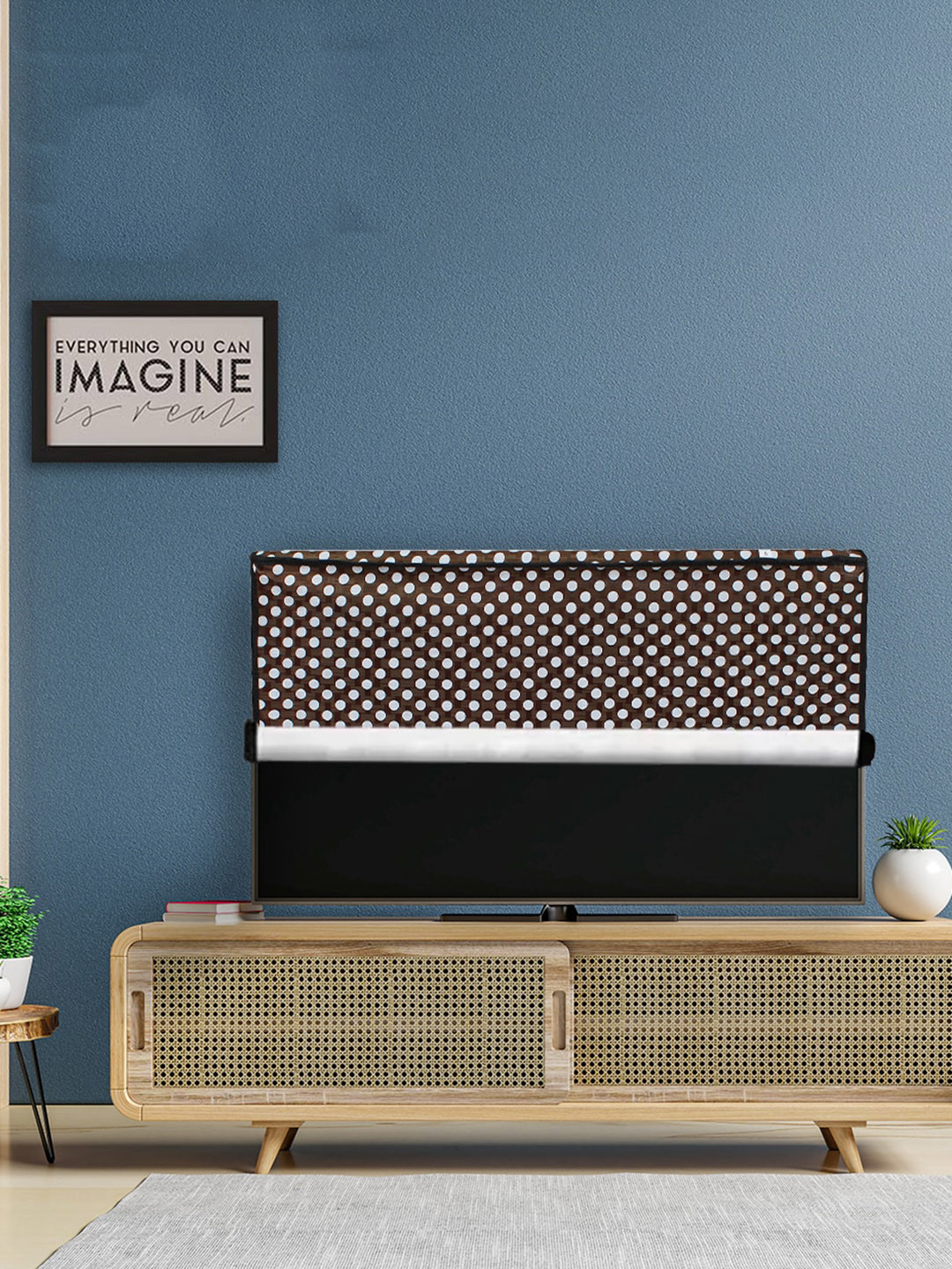 DREAM CARE Brown & White Printed Waterproof LED TV Cover - 42 Inch