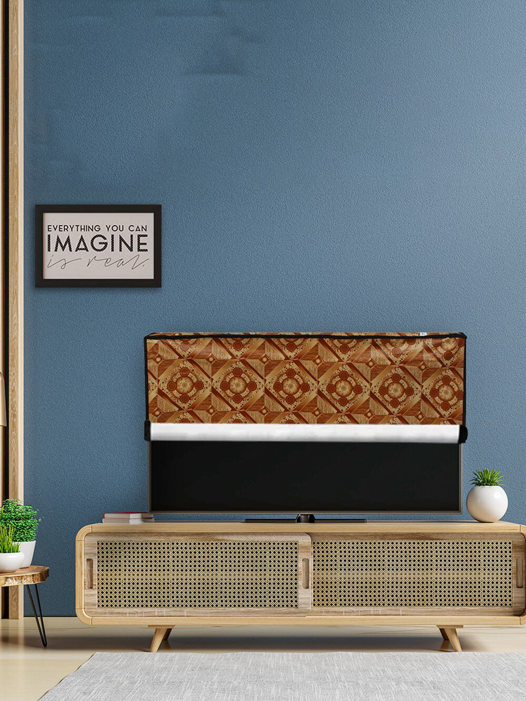 DREAM CARE Black & Brown Transparent & Printed Waterproof  LED TV Protector  - 26 Inch