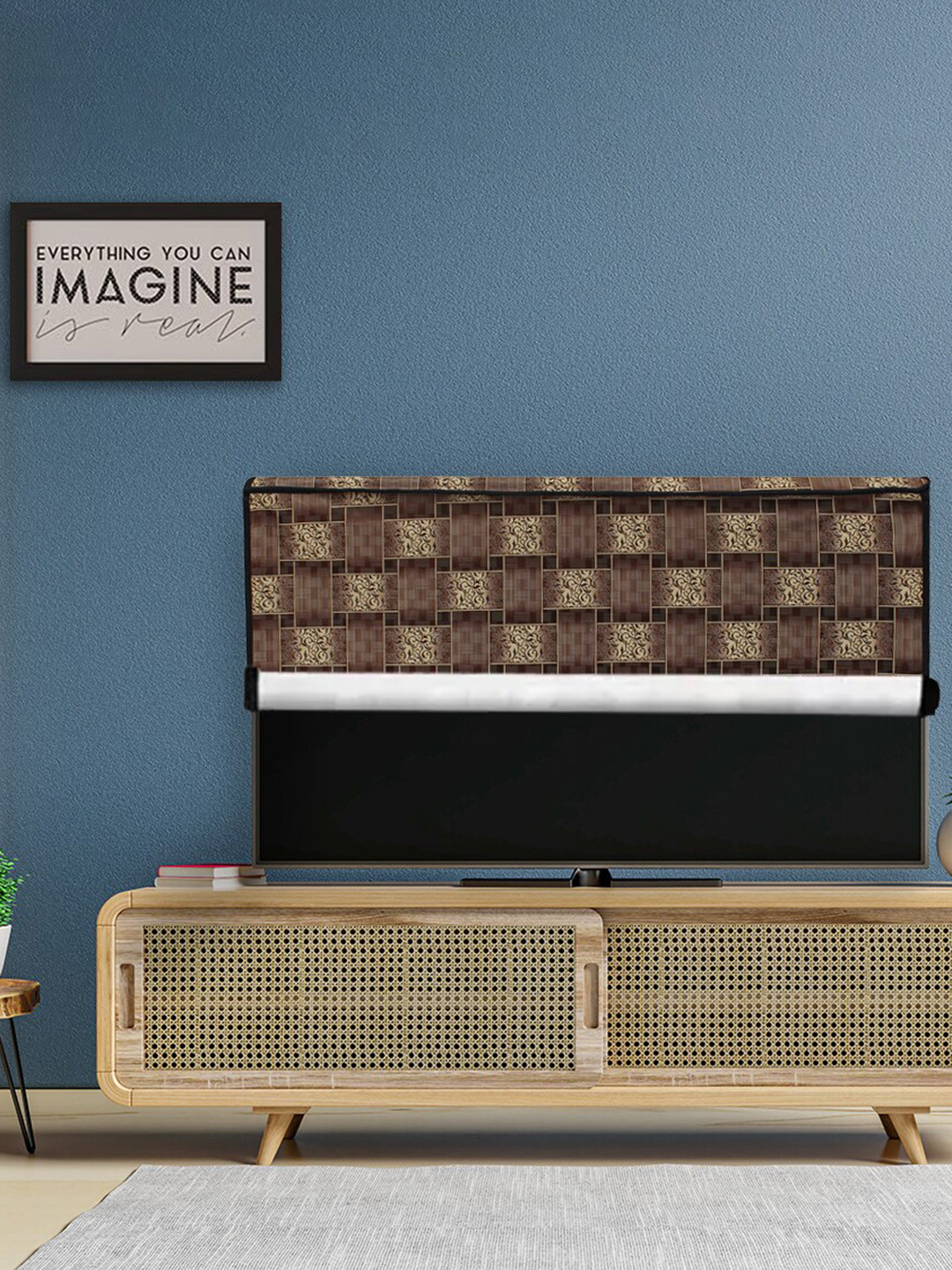 DREAM CARE Brown & Black Transparent & Printed Waterproof  LED TV Protector  - 42 Inch