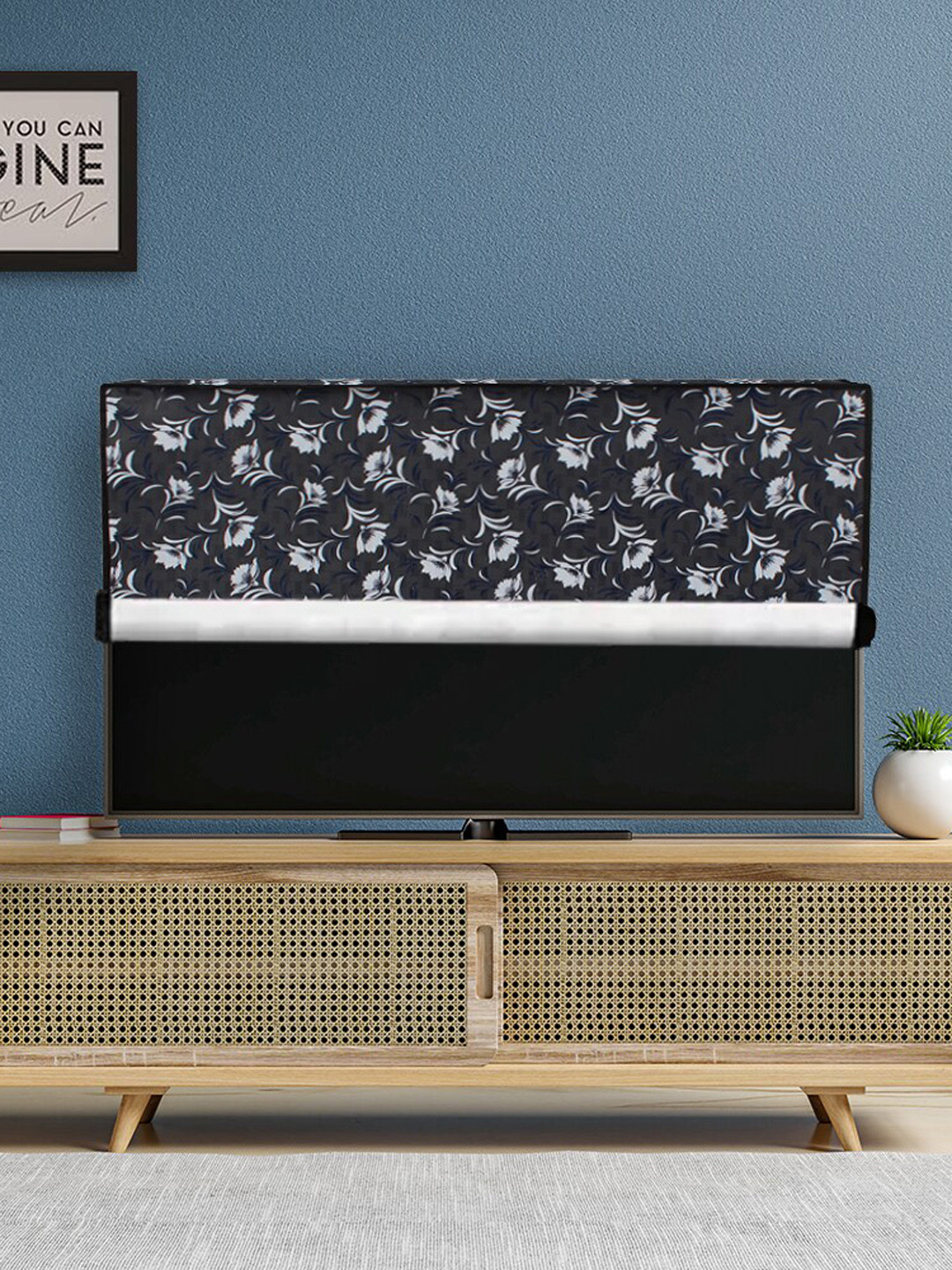 DREAM CARE Black & White Transparent & Printed Flap 43 Inch Waterproof LED TV Protector