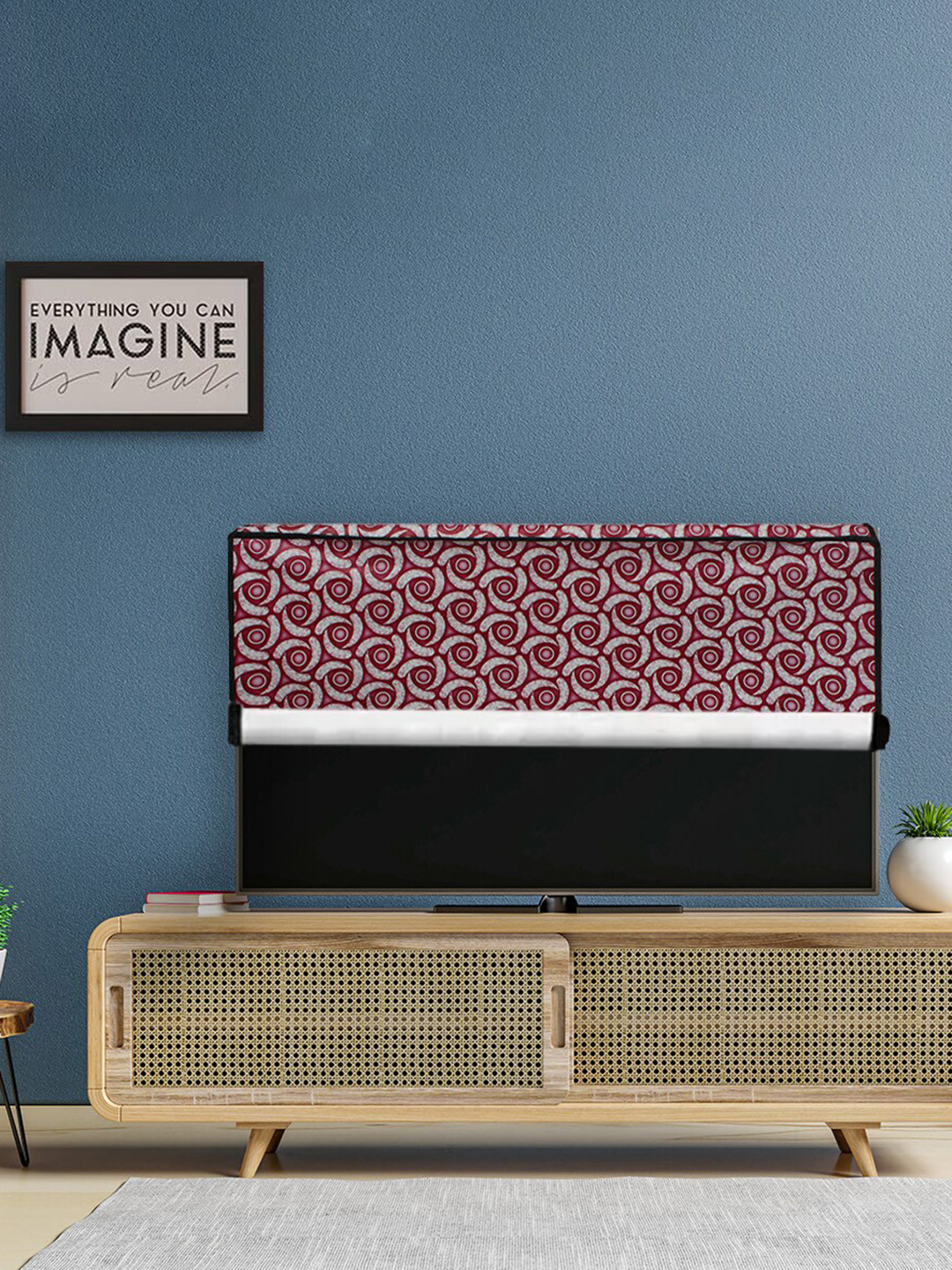 DREAM CARE Pink & White Transparent & Printed Waterproof  LED TV Protector  - 40 Inch