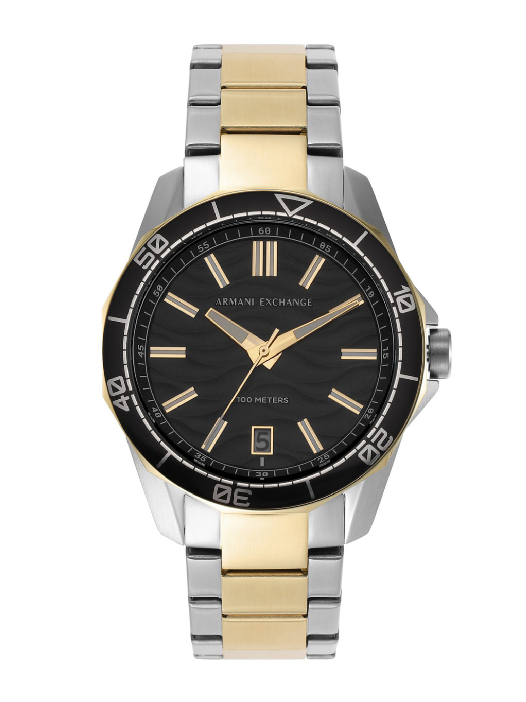 Armani Exchange Men Stainless Steel Bracelet Style Analogue Date Aperture Watch AX1956