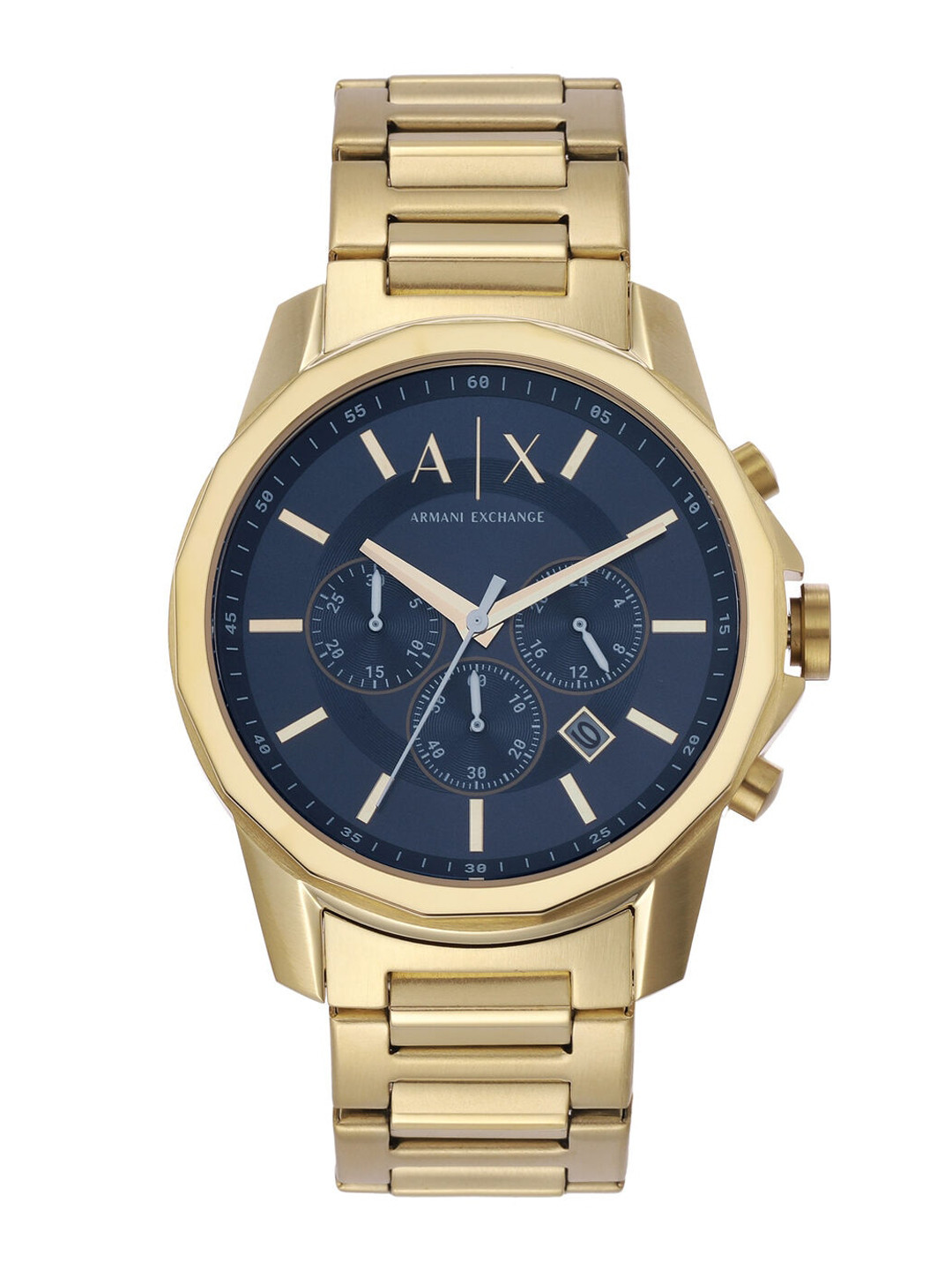 Armani Exchange Men Stainless Steel Bracelet Style Analogue Multi Function Watch AX7151SET