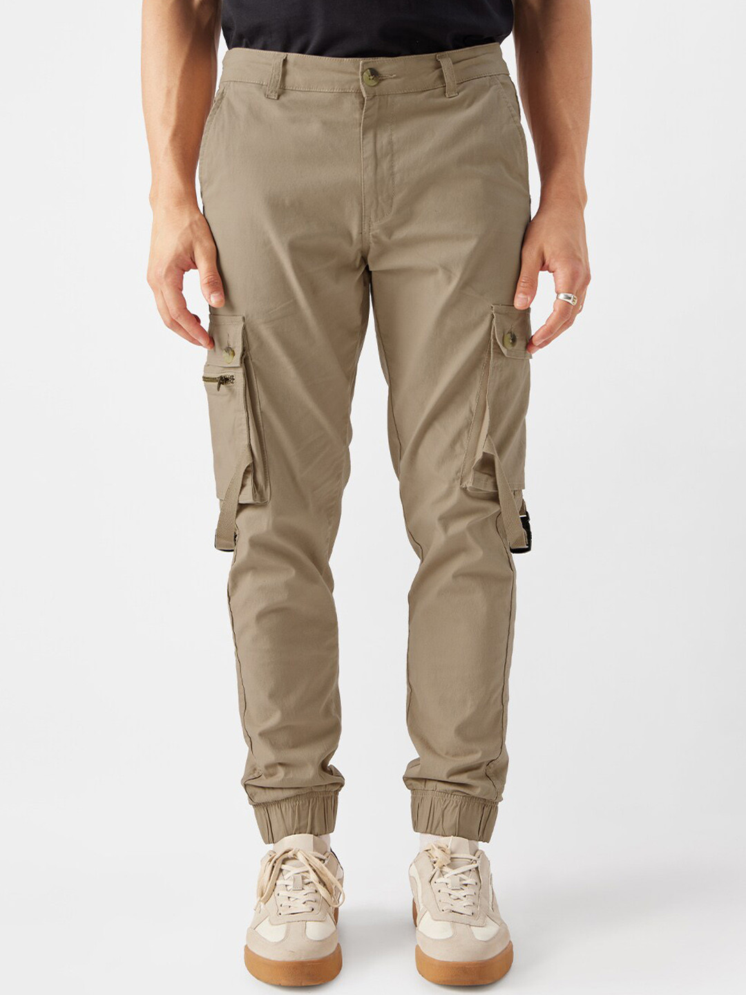 The Souled Store Men Slim Fit Cargos Trousers
