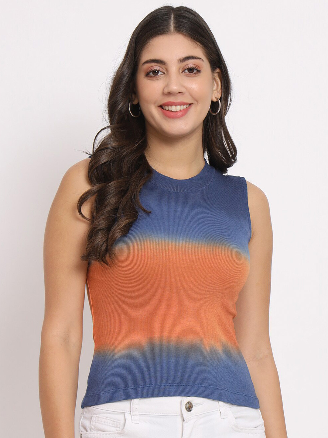 CHARMGAL Tie & Dye Modal Fitted Top