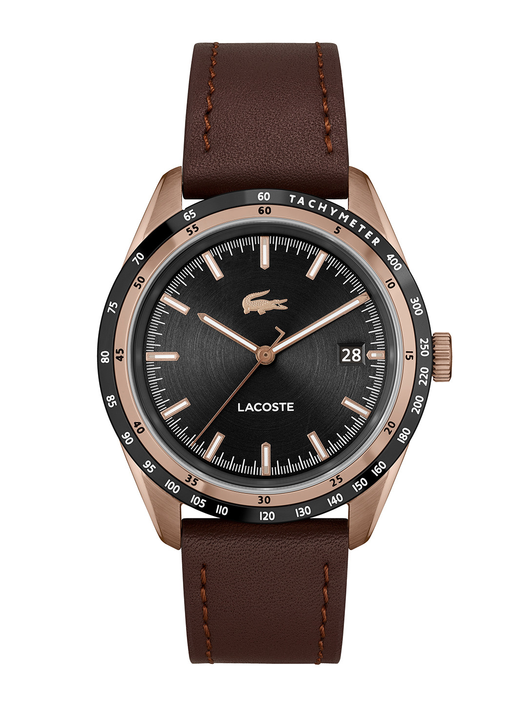 Lacoste Men Everett Leather Analogue Tachymeter Watch 2011293