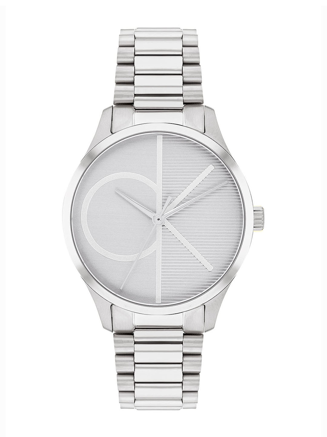Calvin Klein Unisex Iconic Patterned Dial & Bracelet Style Straps Analogue Watch 25200345