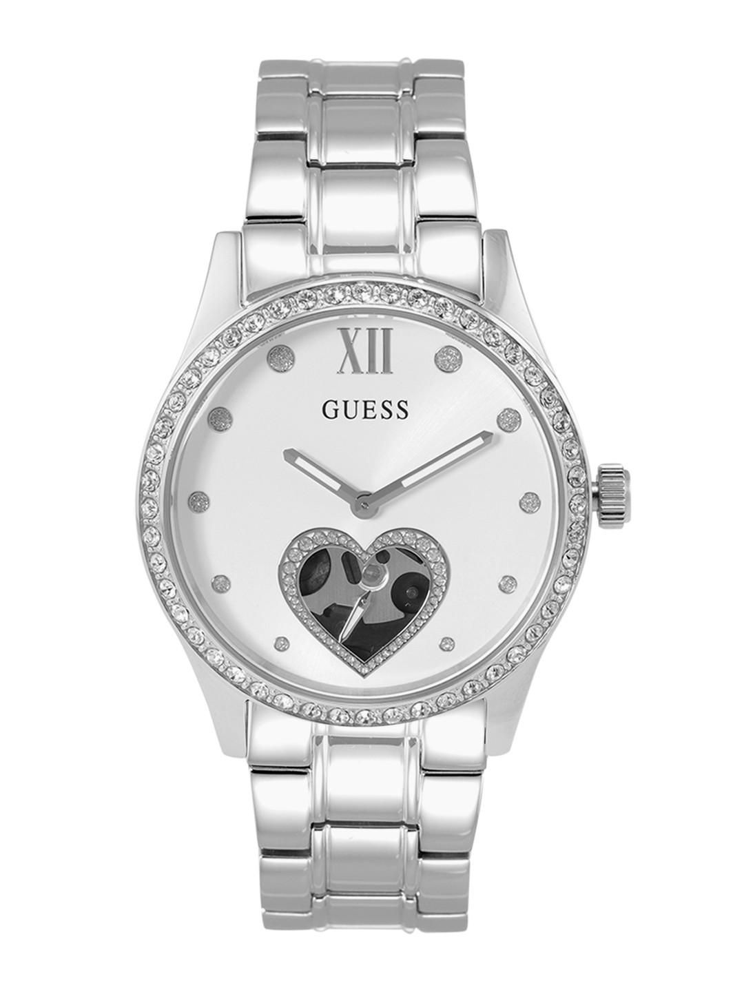 GUESS Women Be Loved Embellished Dial & Bracelet Style Straps Analogue Watch GW0380L1
