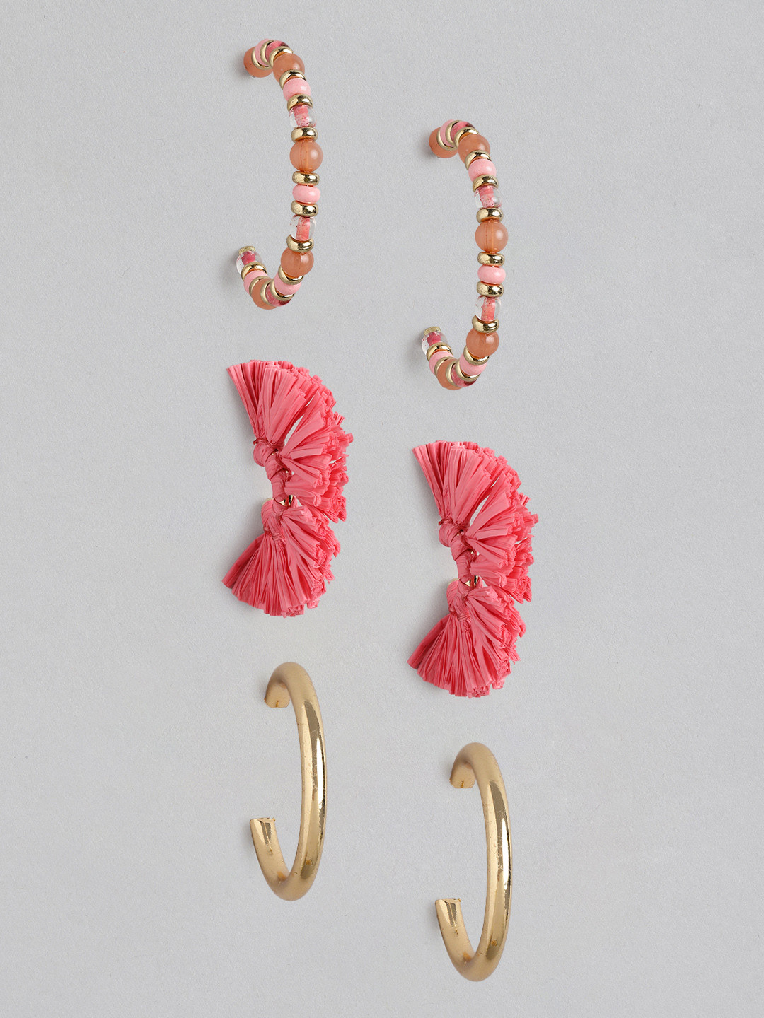 Forever New Eloise Weave Gold-Plated Classic Half Hoop Earrings