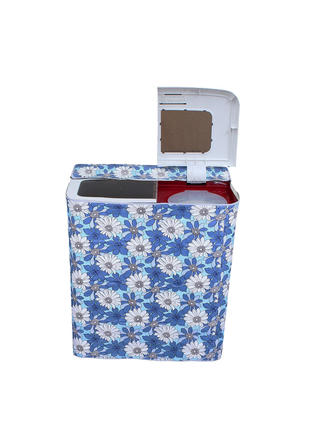 Dakshya Industries Blue Refrigerator Printed Appliance Cover