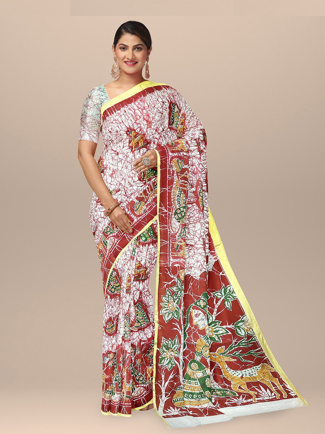 SARIKA Abstract Printed Pure Cotton Saree