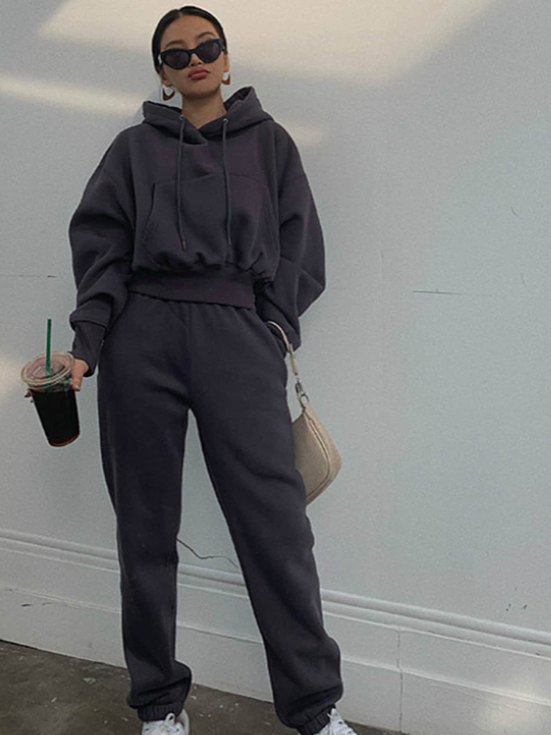 LULU & SKY Hooded Loose Fit Sweatshirt & Joggers
