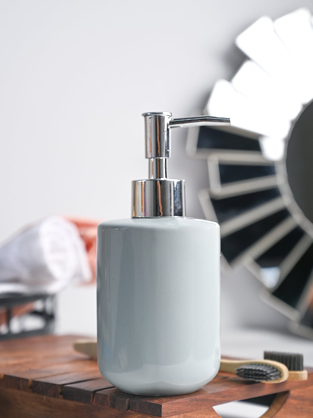 MARKET99 Blue Ceramic Soap Dispenser 350 ml