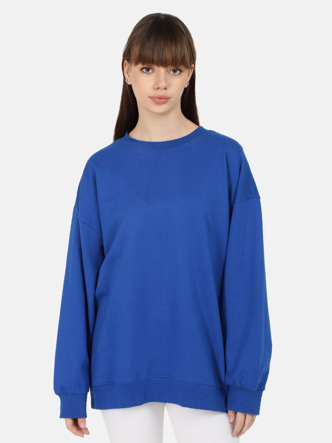 Bene Kleed Women Oversize Pure Cotton Pullover Sweatshirt